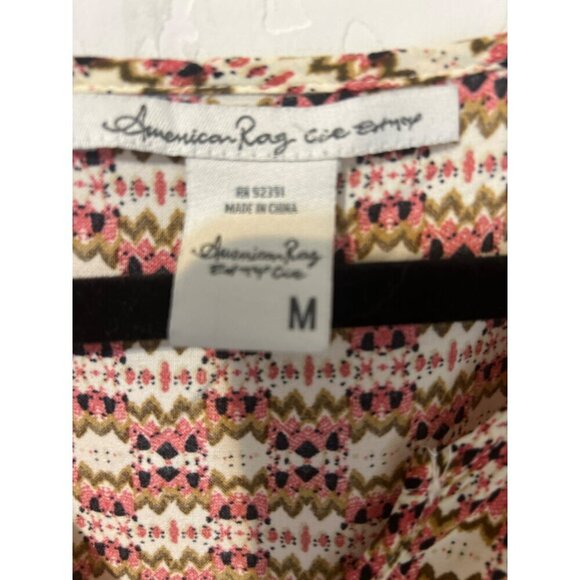 American Rag Printed Romper Sz M Polyester Boho Coastal Beach - Picture 3 of 7